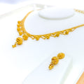 Delicate Glam Drop 22k Gold Necklace Set