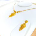 Upscale Trendy 22k Gold Necklace Set