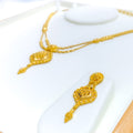 Mesmerizing Floral Beaded 22k Gold Necklace Set