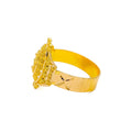 Delicate Decorative 22K Gold Bead Ring