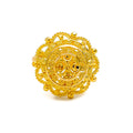 Graceful Laced 22k Gold Dome Statement Ring