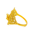 Luxurious Tasseled Flower 22K Gold Ring