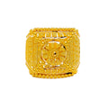 Impressive Square Beaded 22K Gold Ring