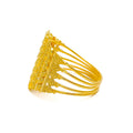 Sophisticated Striped 22K Gold Ring