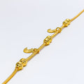 22k-gold-Alternating Faceted Bead Bracelet 