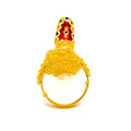 Vibrant Festive 22k Overall Gold Finger Ring