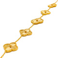Small 22k Gold Multi-Clover Bracelet