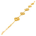 Small 22k Gold Multi-Clover Bracelet
