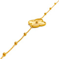 Large 22k Gold Clover Bracelet