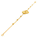 Large 22k Gold Clover Bracelet