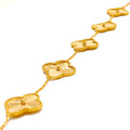 Large 22k Gold Multi-Clover Bracelet