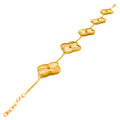 Large 22k Gold Multi-Clover Bracelet