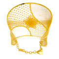 Exclusive 21k Gold Floral Mesh Cuff