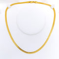 Wide Flat Interlinked Box 22k Gold Chain