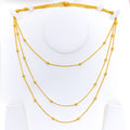 Striped Wavy Orb 22K Gold Chain