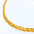 Fancy Thick Braided 22K Gold Chain - 17"