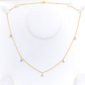 Glowing Triangular Diamond + 18k Gold Necklace 