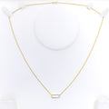 Stunning Oval Diamond + 18k Gold Necklace 