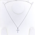 Classic Ethereal Diamond + 18k Gold Cross Necklace 