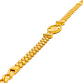 Refined Posh Oval 21k Gold Bracelet 