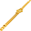 Striking Shiny Flower 21k Gold Bracelet