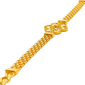 Bold Open Flower 21k Gold Bracelet 