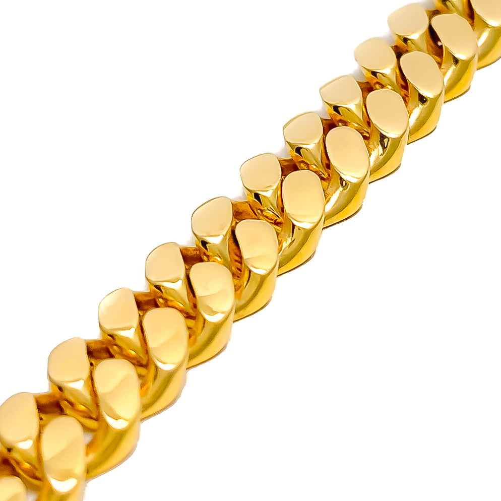 Unique White & Black Diamonds Bracelet for Men 14K Yellow Gold 001145BD