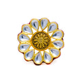 Delightful Decadent Flower 22k Gold Antique Finish Ring 