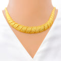 Magnificent Tapering Leaf Necklace Set