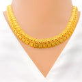 Impressive 22K Gold Geometric Jali Necklace Set