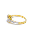 18k-gold-Bold Pear Drop Diamond Ring