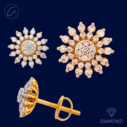 Iconic Floral Diamond + 18k Gold Pendant Set