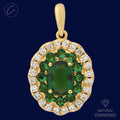 Gorgeous Graceful Diamond + 18k Gold Pendant