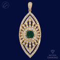 Magnificent Marquise Diamond + 18k Gold Pendant