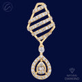 Captivating Drop Diamond + 18k Gold Pendant