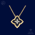 decorative-floral-diamond-18k-gold-necklace-set