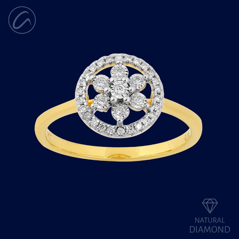 Iconic Couture Floral 18K Gold + Diamond Ring