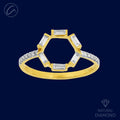 Exquisite Charming Halo 18K Gold + Diamond Ring 