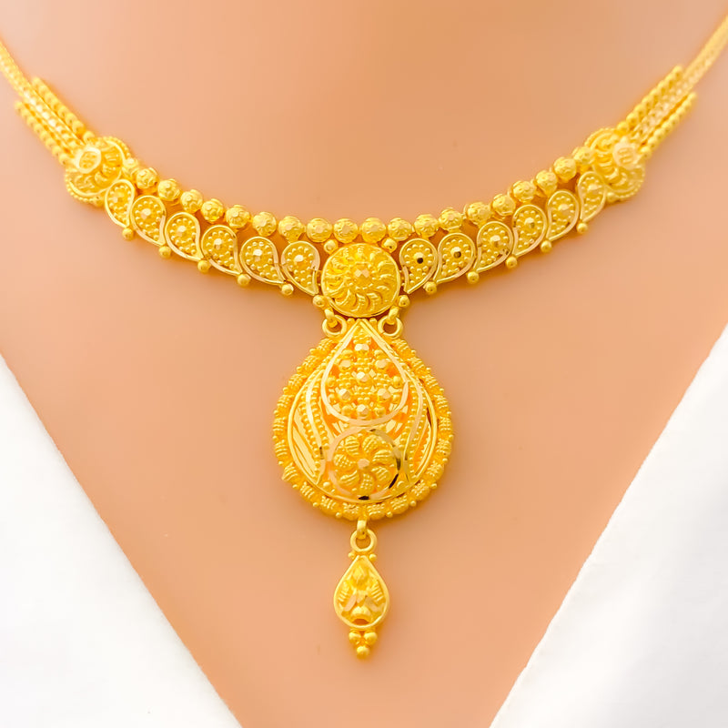 22k-gold-gorgeous-engraved-necklace-set.