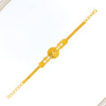 22k-gold-Lightweight Round Floral Bracelet