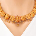 Unique Palatial Lakshmi Necklace Set 22k Gold 