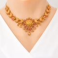 Traditional Peacock Adorned Lakshmi Set 22k Gold 