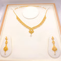 Charming Pearl Accented Necklace Set