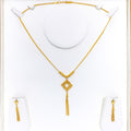 Stylish Flowing Tassel 22k Gold Set