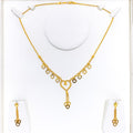 Dressy Heart 22k Gold Necklace Set