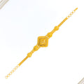 22k-gold-Palatial Diamond Shaped Beaded Bracelet 