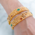 Antique Bangles with Emerald Accents