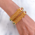 Royal Enamel & Kundan Oxidized - Single Bangle