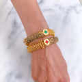 Royal Enamel & Kundan Oxidized - Single Bangle
