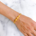 Ritzy Yellow Gold Bangle Bracelet